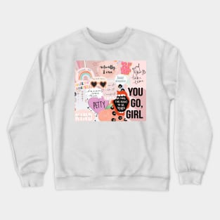 Girl Power Collage Crewneck Sweatshirt